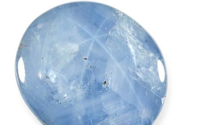 A NATURAL STAR SAPPHIRE showing a double star, of