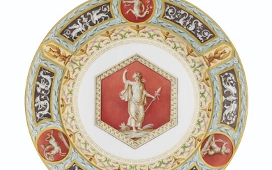 A PORCELAIN PLATE FROM THE RAPHAEL SERVICE