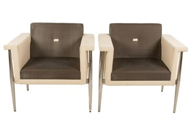 A Pair of Bernhardt Memphis Style Lounge Chairs