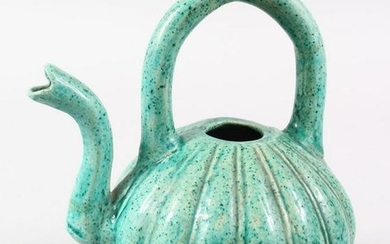 A RARE 18TH/19TH MAGHUL INDIAN GLAZED TURQUOISE POTTERY