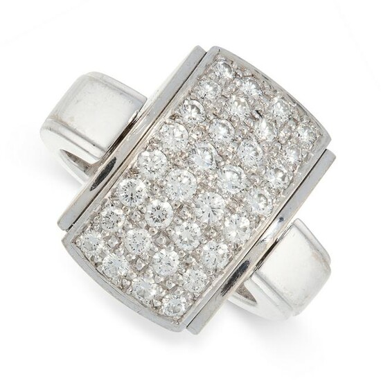 A REVERSIBLE DIAMOND RING, MELLERIO in 18ct white gold