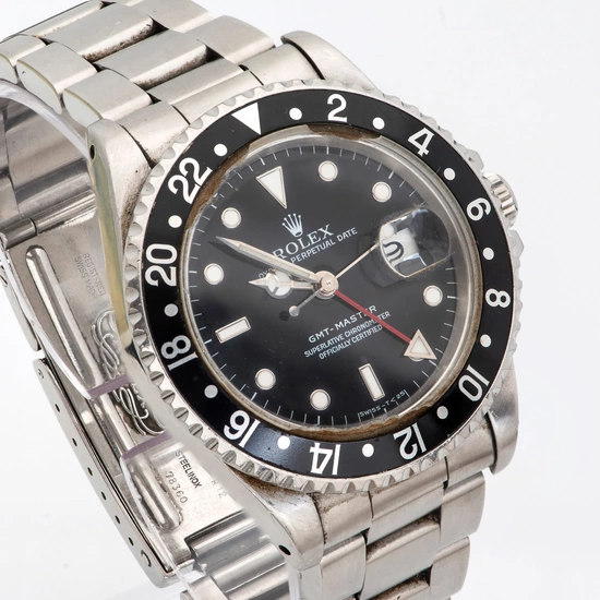 A Rolex Oyster Perpetual Date GMT Master Men's Wristwatch