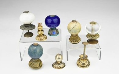 A SET OF CHNESE QING DYNASTY OFFICIAL HAT FINIALS