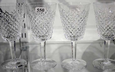 A SET OF FOUR WATERFORD WINE GLASSES