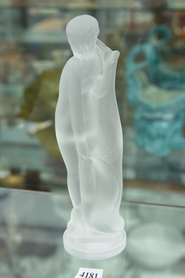 A SIGNED SEVRES GLASS NUDE MAIDEN FIGURE, H.22.5CM, LEONARD JOEL LOCAL DELIVERY SIZE: SMALL