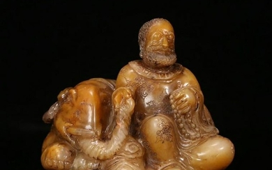 A SOAPSTONE CARVED SEAL