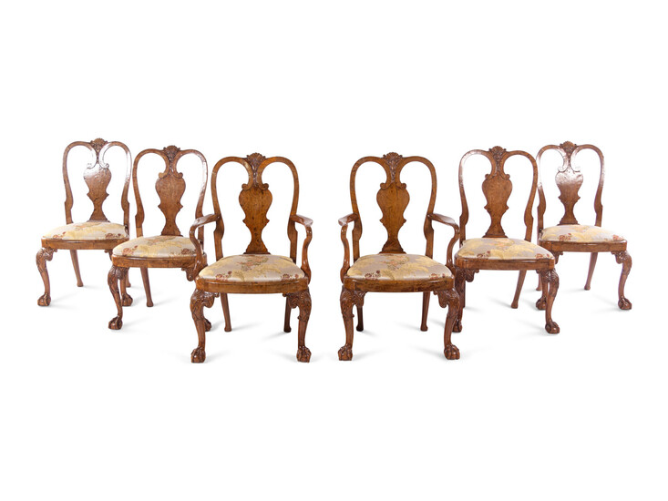A Set of Six George I Walnut Dining Chairs