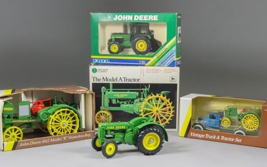 A Small Collection of ERTL Diecast Model Tractors, comprising...