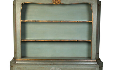 A Swedish Painted and Parcel Gilt Display Cabinet