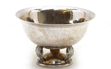 A Swiss silver dish and a bowl