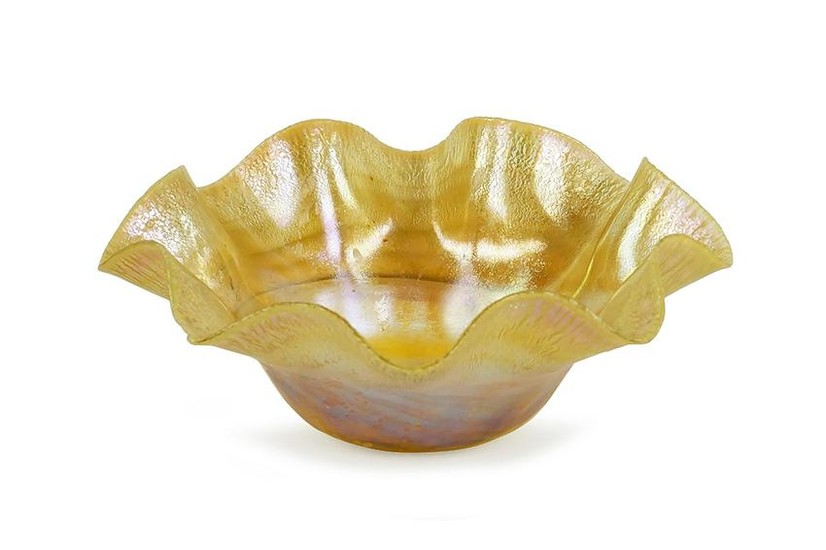 A Tiffany Favrile Glass Bowl.