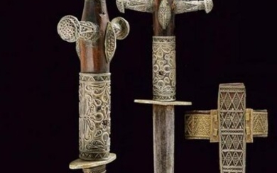 A Tuareg telek (dagger) with silver mounts