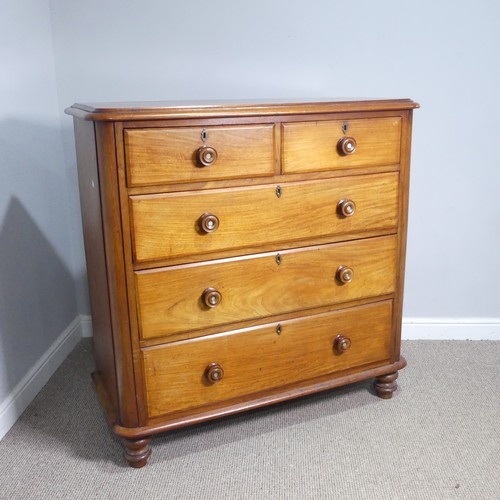 A Victorian mahogany Chest of Drawers, of two short and four...