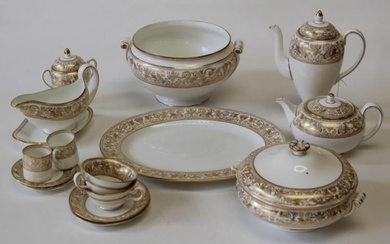 A Wedgwood Gold Florentine part dinner, tea and coffee service,...