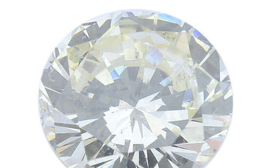 A brilliant-cut 'very light yellow' diamond, weighing 0.51ct, with report, within a security seal.
