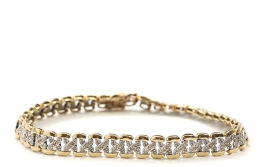 SOLD. A diamond bracelet set with numerous single-cut diamonds. L. 19.5 cm. Weight app. 9.5 g. – Bruun Rasmussen Auctioneers of Fine Art