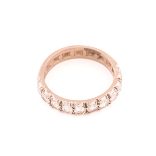 A diamond half eternity ring, comprises ten brilliant-cut di...