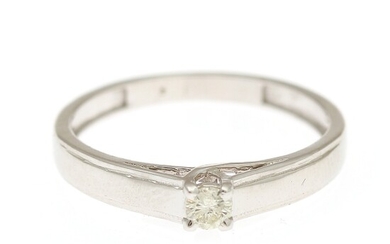 NOT SOLD. A diamond solitaire ring set with a brilliant-cut diamond, app. 0.10 ct., mounted...