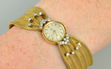 A lady's mid 20th century diamond cocktail watch, by Ebel.