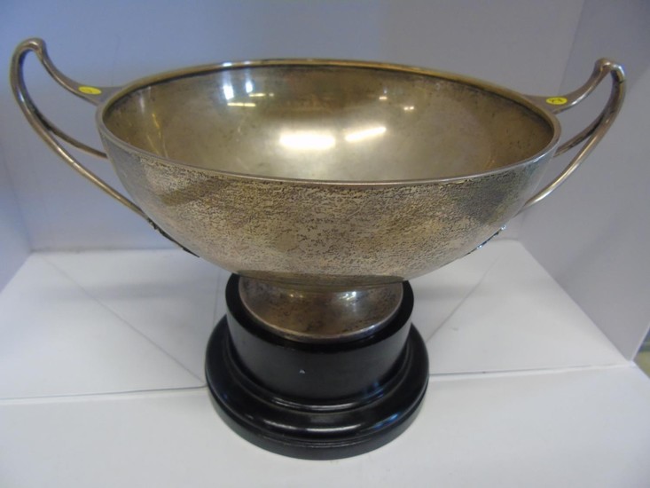 A large Sterling silver handled bowl on stand hallmarked for...