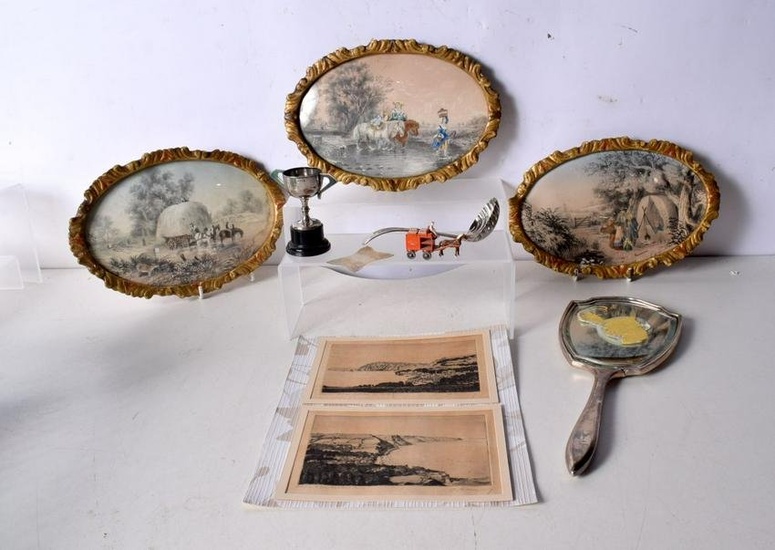 A miscellaneous collection including framed watercolours, etchings, silver plate, etc. (Qty).