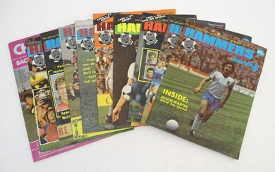 A quantity of Hammers Monthly, the West Ham United