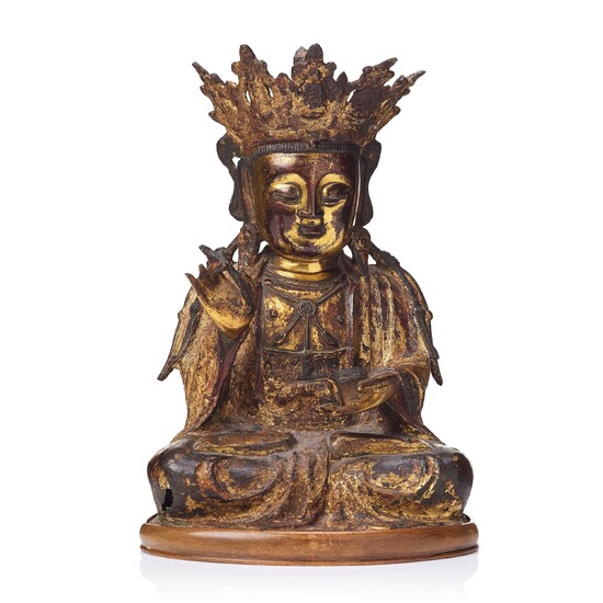 A seated figure of Buddhisattva, Ming dynasty (1368-1644).