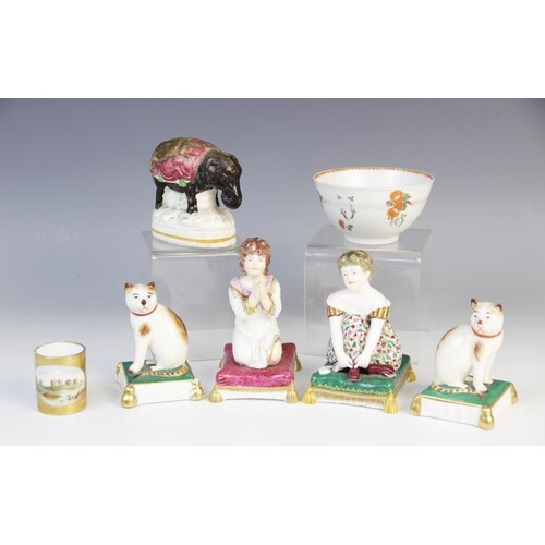 A selection of 19th century Staffordshire figures, to includ...