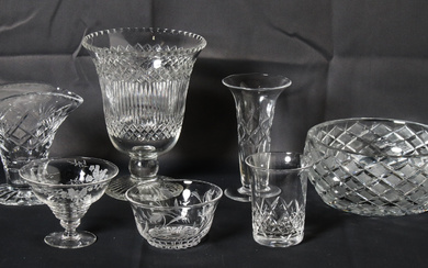 A selection of Victorian and Edwardian handcut and handcrafted crystal...