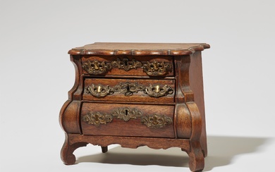 A small Dutch oak chest of drawers