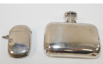A small Victorian silver hip flask, by Charles Rawlings and ...