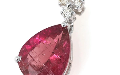 A tourmaline pendant set with a pear-shaped tourmaline weighing app. 3.11 ct....