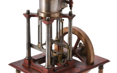 A well engineered period model of a vertical live steam colliery type engine
