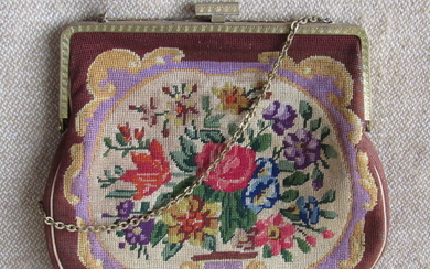 ANTIQUE Handmade women's handbag in embroidery size 16X18 cm...