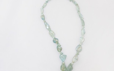*AQUAMARINE AND SILVER NECKLACE