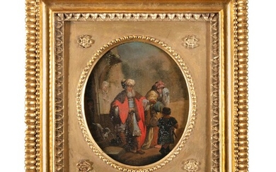 ATTRIBUÉ À CHRISTIAN WILHELM ERNST DIETRICH (1712-1774) L'expulsion d'Agar et Saint Jérôme Une paire, huile...