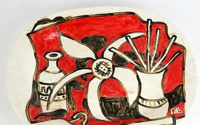 After Fernand Leger Glazed Ceramic Bowl
