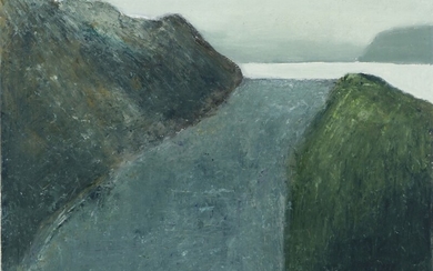 Albert Bertelsen: “Vejen”, 1980. Signed Albert and on the reverse. Oil on canvas. 40×50 cm.