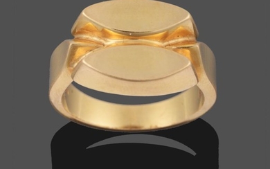 An 18 Carat Gold Ring, by Georg Jensen, of two...