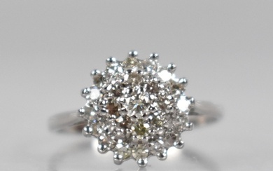 An 18ct Gold and Diamond Ring, Round Brilliant Cut Stones in...