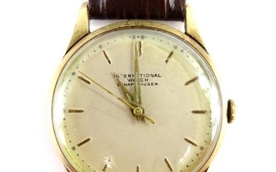 An International Watch Company (IWC) Schaffhausen 9ct gold gentleman's...