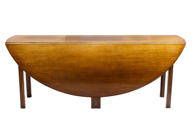 An Irish George III style mahogany wake table, 77?l