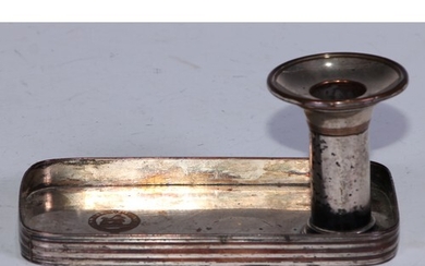 An unusual George III Old Sheffield plate candlestick, proba...