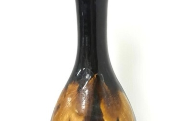Antique Chinese Song Necked Vase Jizhou Ware Oak