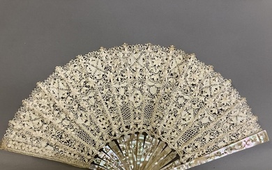 Antique Lace: an early 20th century Maltese silk lace fan, t...