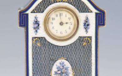 Art Nouveau clock, Vienna, around 1902/03, enameled...