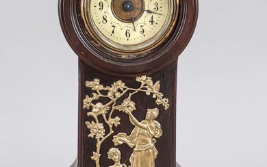 Art Nouveau mahogany table clock w