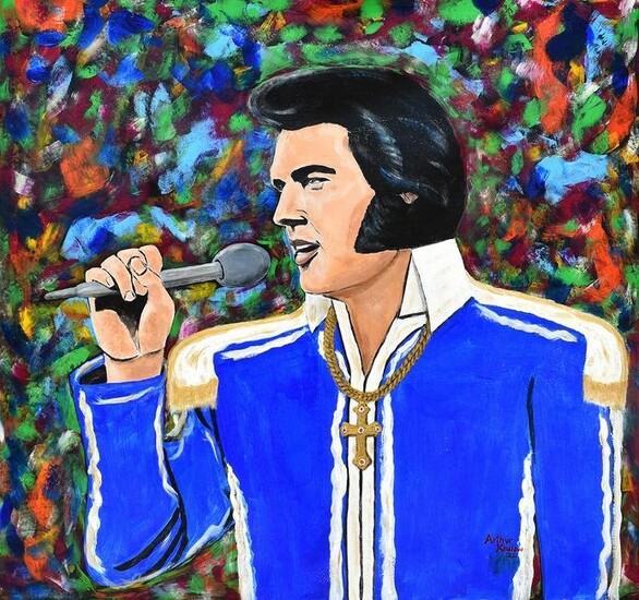 Arthur Kinslow Original Abstract Painting Elvis 53 x 57