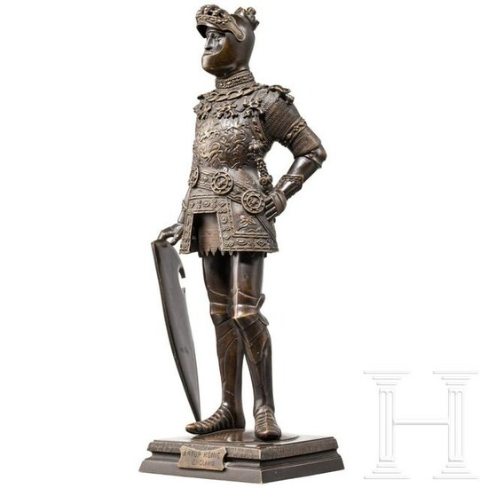 Artur, King of England - a bronze figure after the