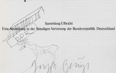 Beuys, Joseph. Art multiplié 1965-1981. collection Ulbricht. Avec dédicace signée et dessin original au crayon....